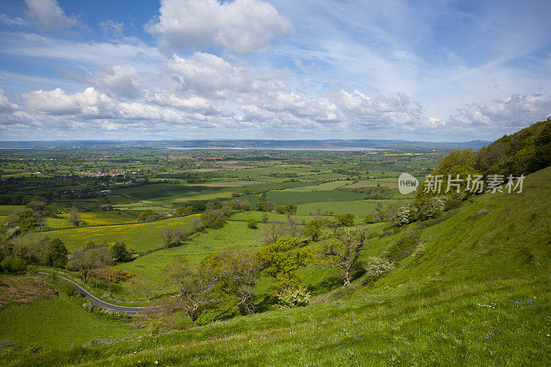 Coaley Peak观点，格洛斯特郡，英国